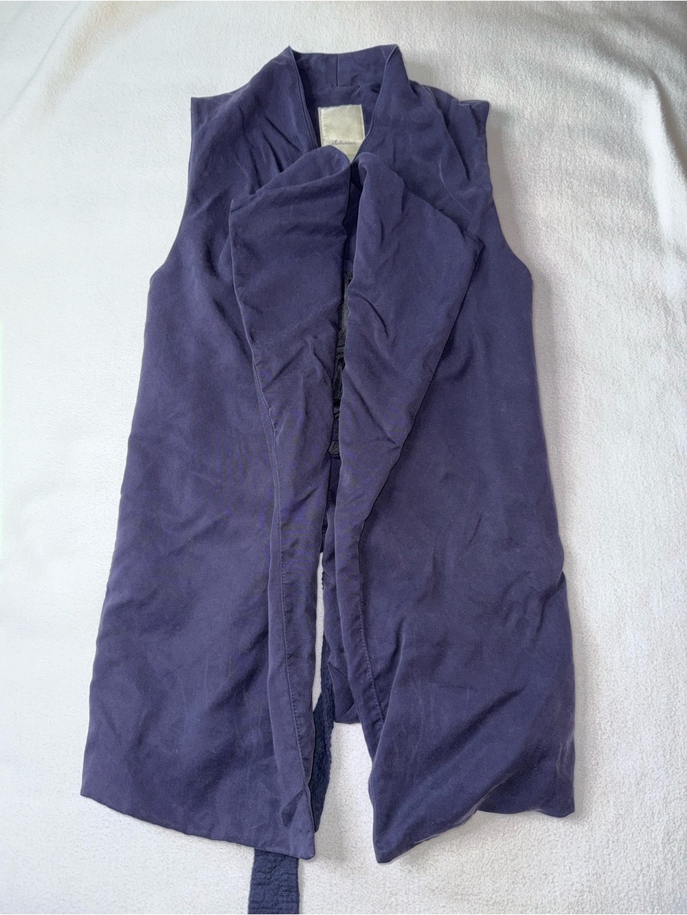 elevenses navy blue sleeveless long vest